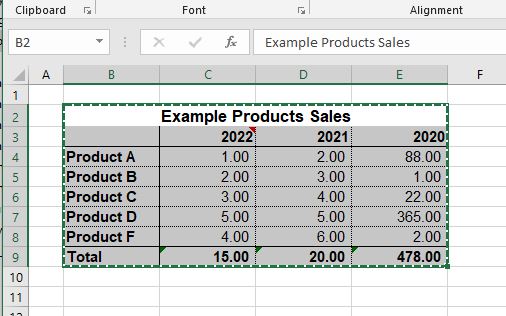 Selecting Excel Table for Exporting to Word as a Native Word Table