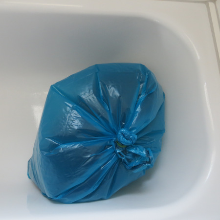 Bag Stored in Bathtub